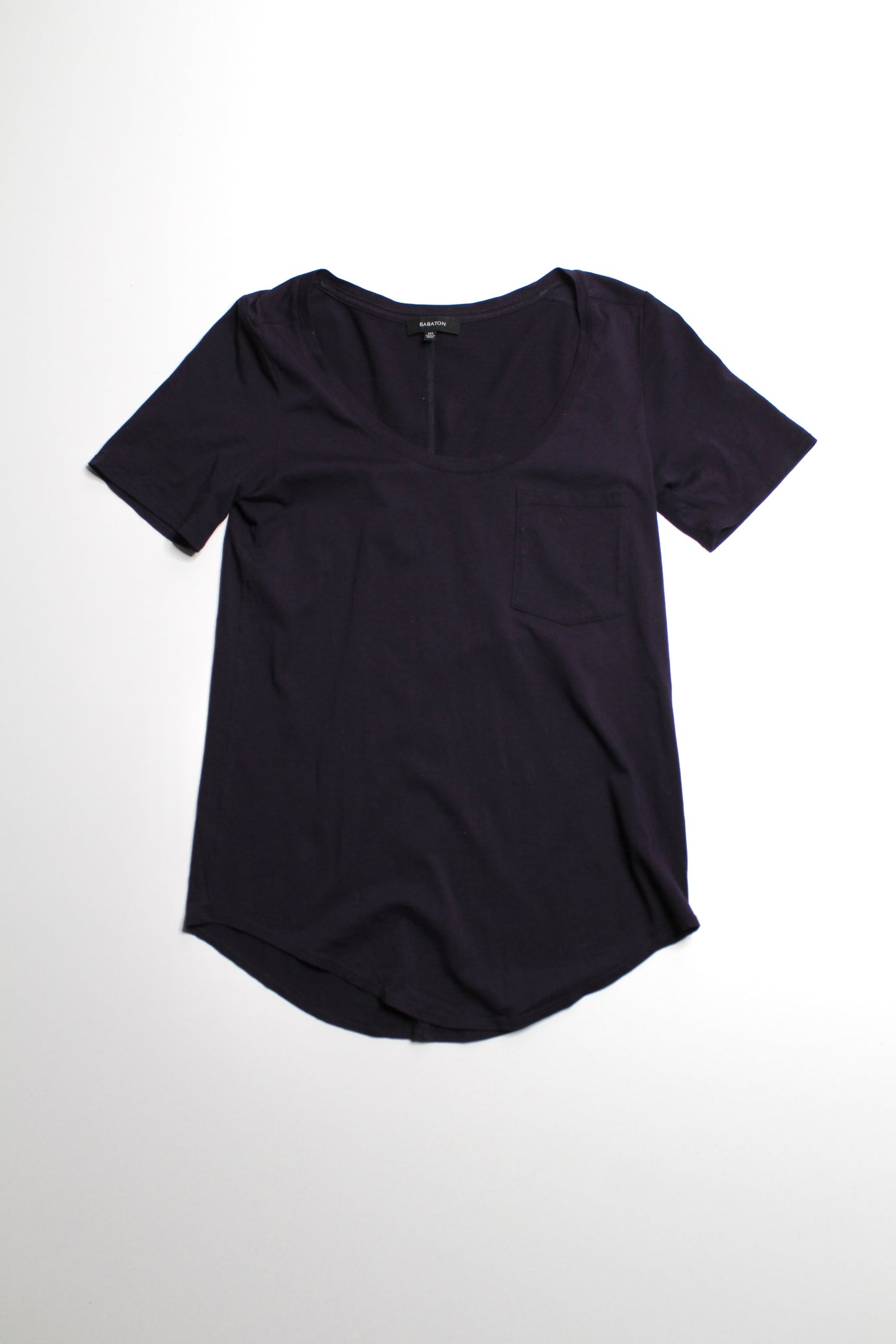 Aritzia Babaton The Group dark purple  ‘everyday’ scoop neck t shirt, size xs (relaxed fit)