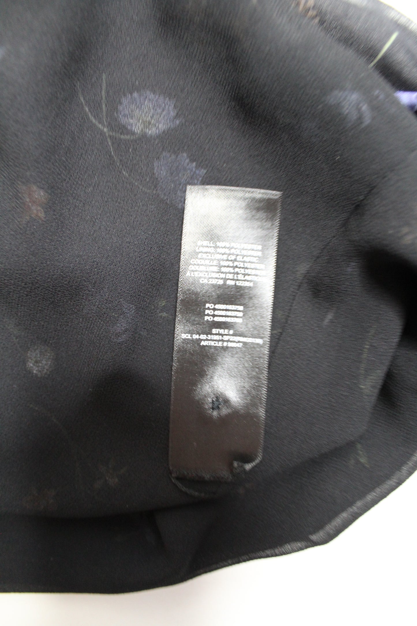 Aritzia Wilfred black floral 'valencia' pullover semi sheer blouse, size medium (flowy fit)