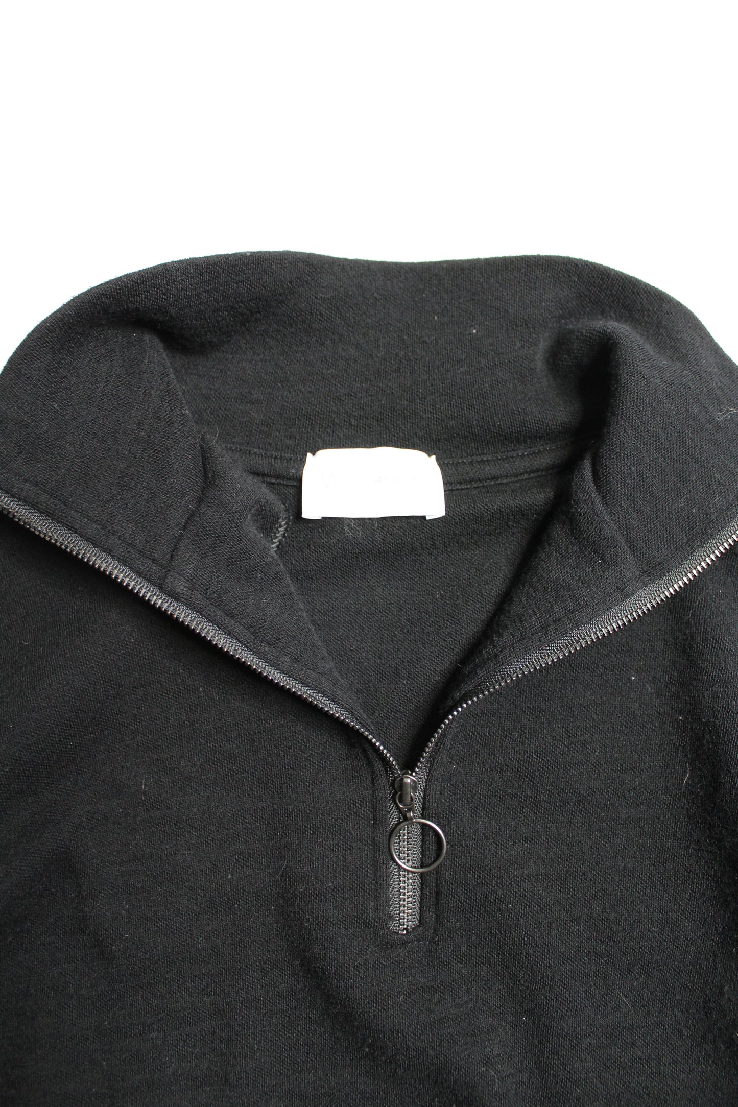 We Norwegians black 1/4 zip sweater, size xsmall