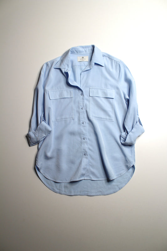 Aritzia babaton blue button up ‘utility’ long sleeve, size xs (loose fit)