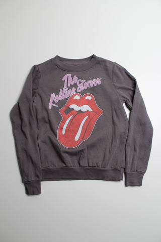 The Rolling Stones grey lightweight crew neck sweater, size xs (relaxed fit)  (price reduced: was $30)