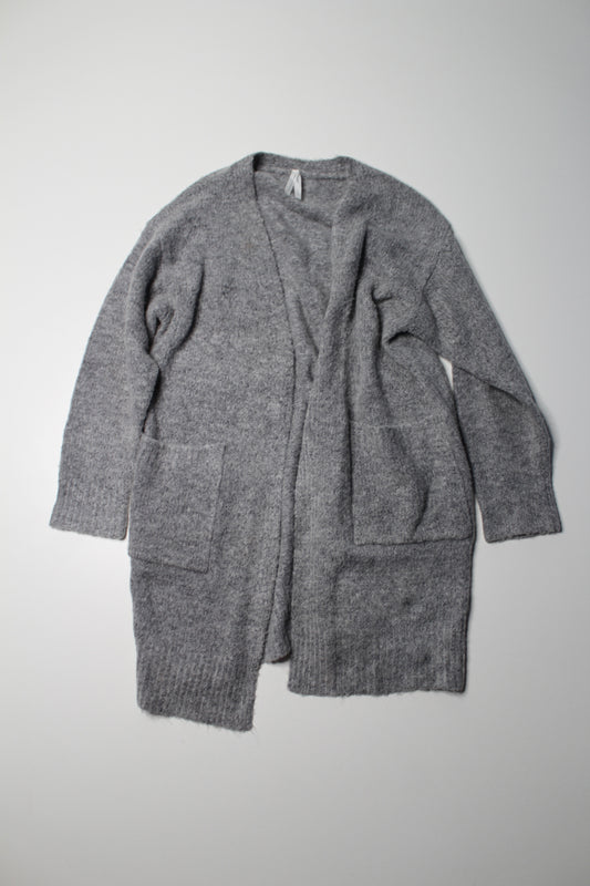 Anthropologie Dreamers grey open front long cardigan, size small (oversized fit)