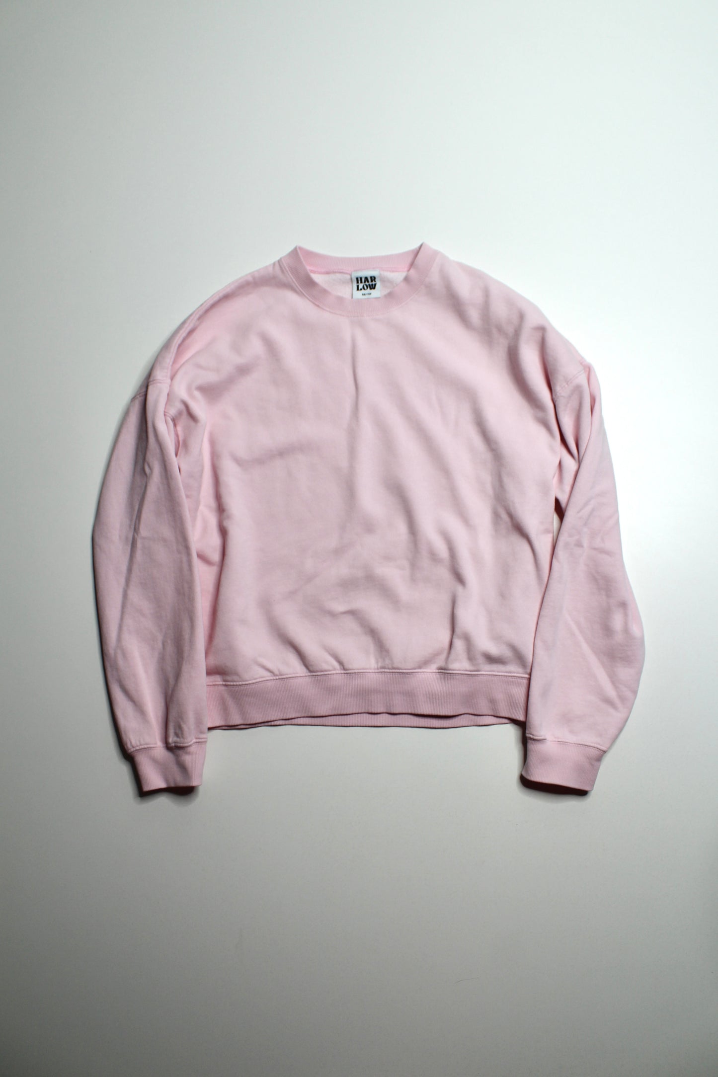 Harlow baby pink sweatshirt, size xs (oversized fit)
