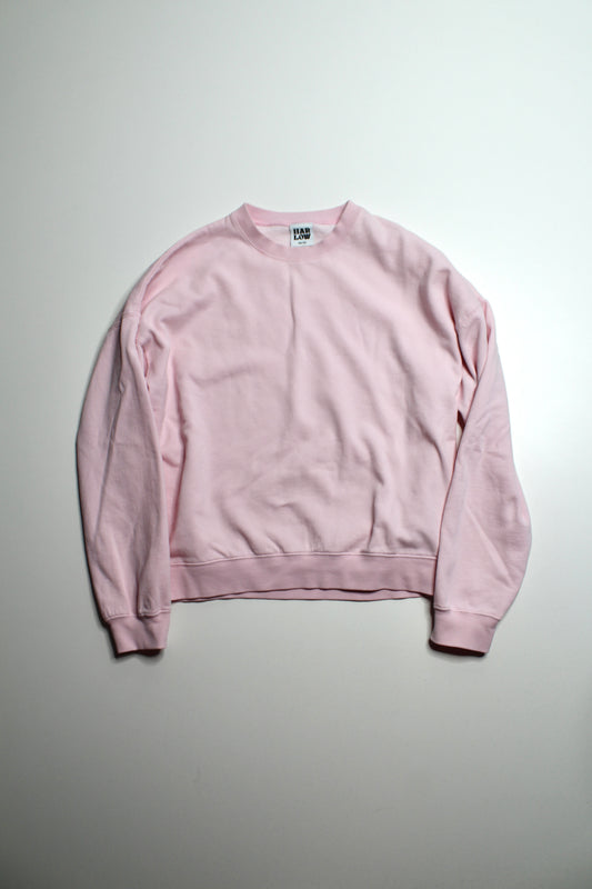 Harlow baby pink sweatshirt, size xs (oversized fit)