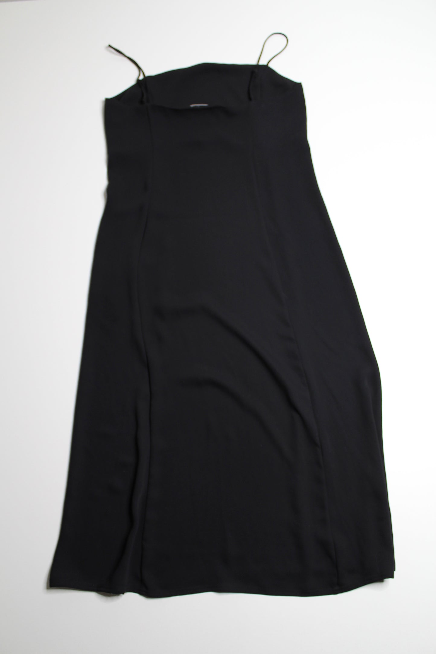 Aritzia babaton black slit slip dress, size large