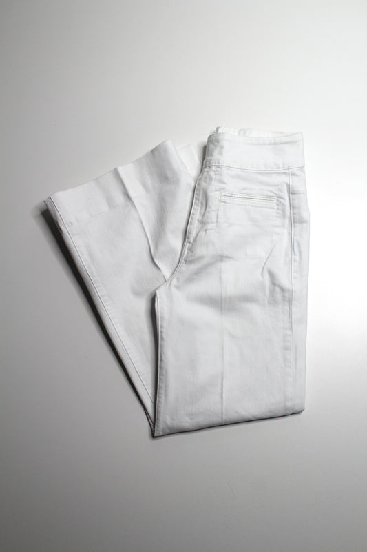 FRAME white high-rise ‘le hardy wide leg’ jeans, size 27