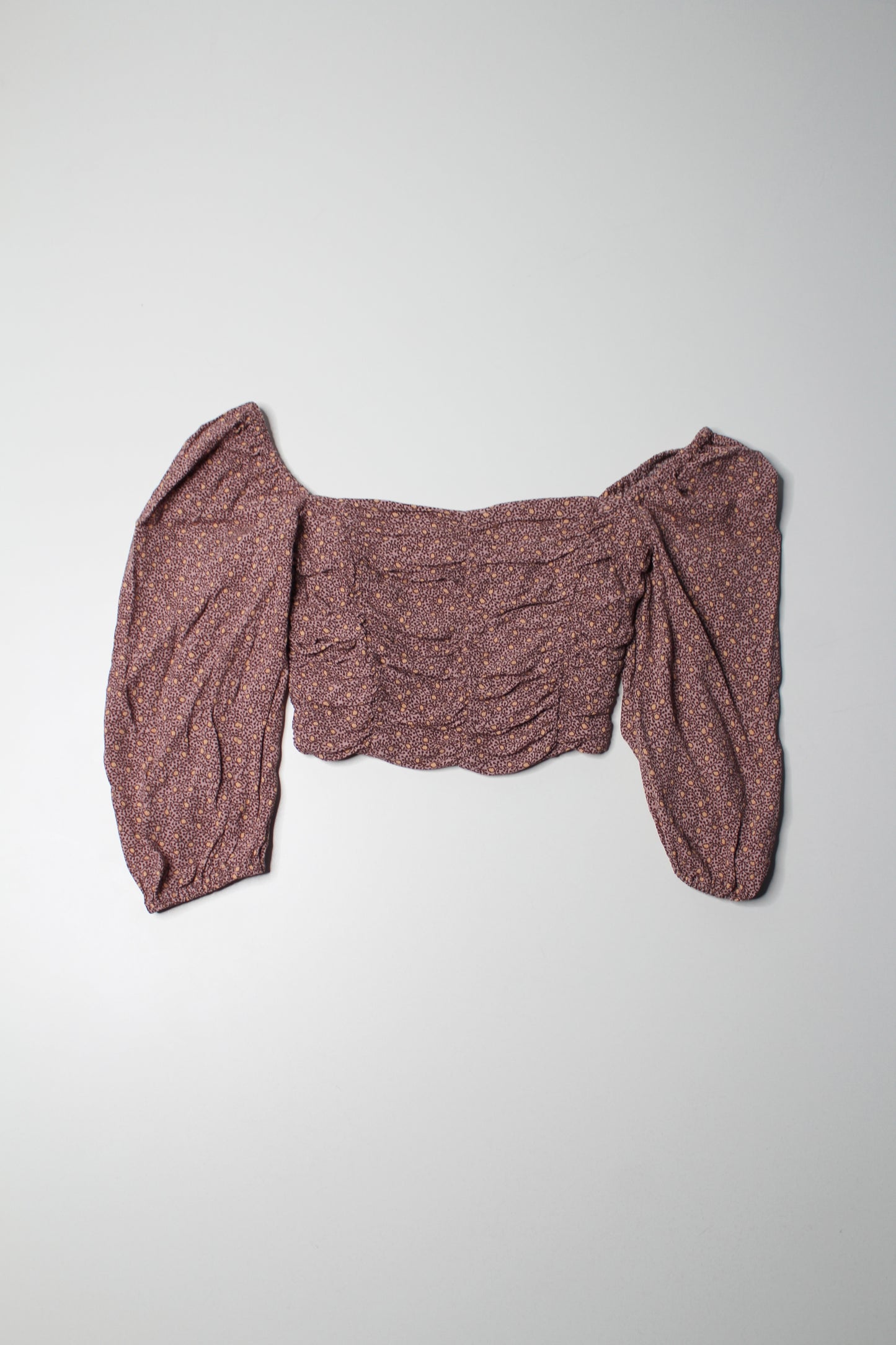 Aritzia Wilfred mauve pink/java ‘lolita’ blouse, size xs