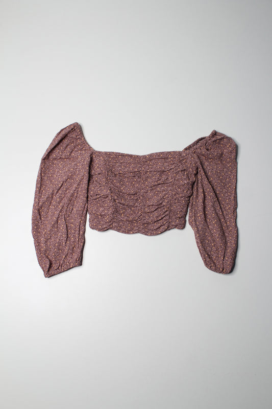 Aritzia Wilfred mauve pink/java ‘lolita’ blouse, size xs