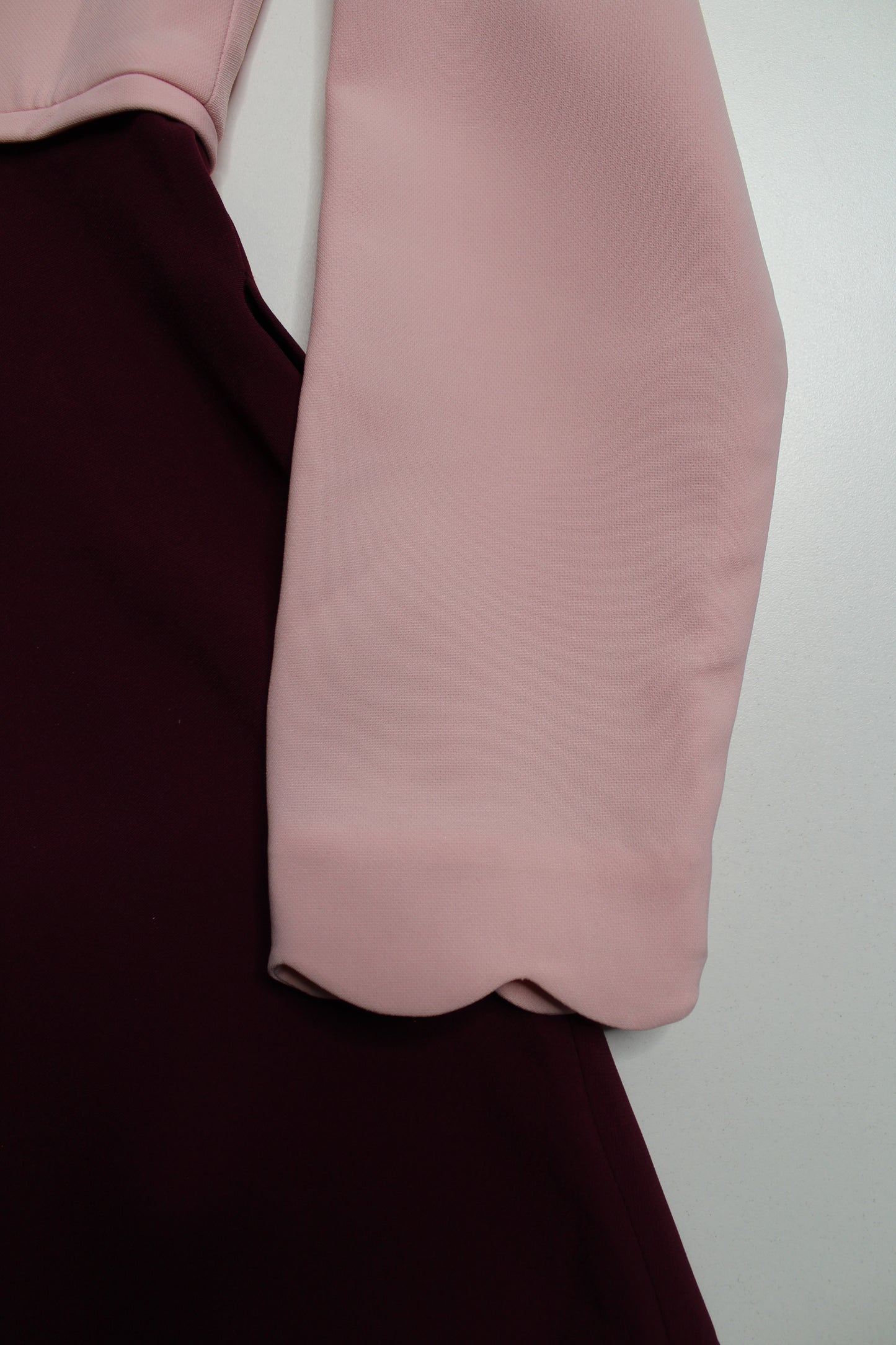 Ted Baker pink/maroon fit and flare  ‘scallop’ dress, size 1 (size xsmall)