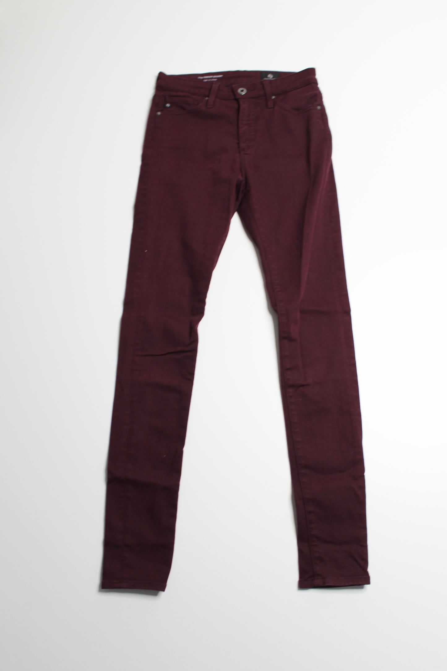 AG Jeans maroon ‘Farrah high rise skinny’ jeans, size 24 R (30")  (additional 20% off)