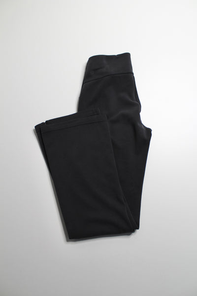 Lululemon dark grey ‘brushed softstreme ribbed zip flared’ pant, size 8 (32.5") (slim fit)