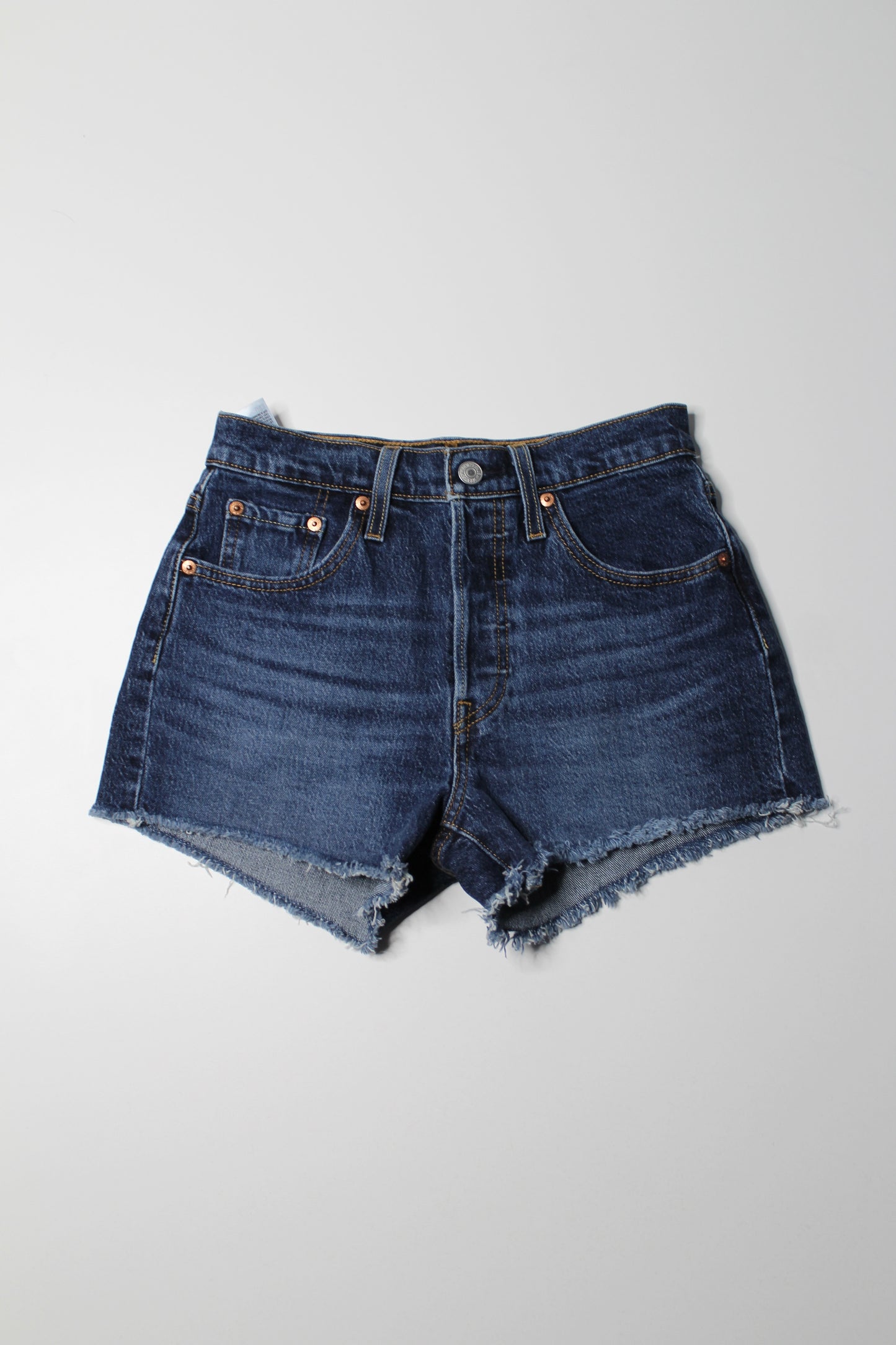 Levi’s high rise cut off jean shorts, size 25