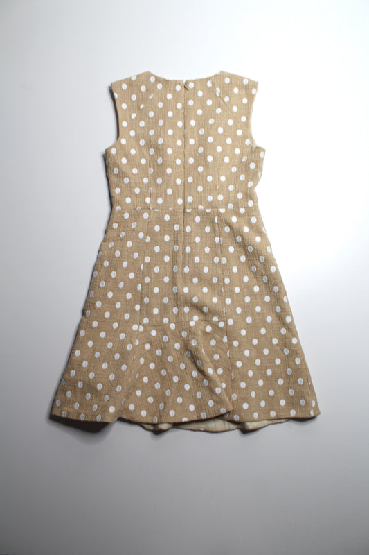 J.CREW beige/white ‘Marcy’ polka dot tweed dress, size 6