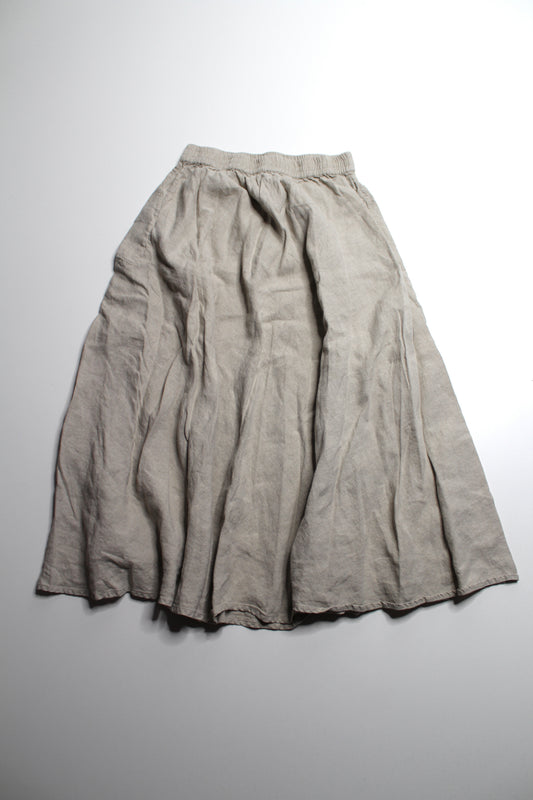Maiwa beige ‘khula’ linen skirt, size small (fits 27”-30” waist)