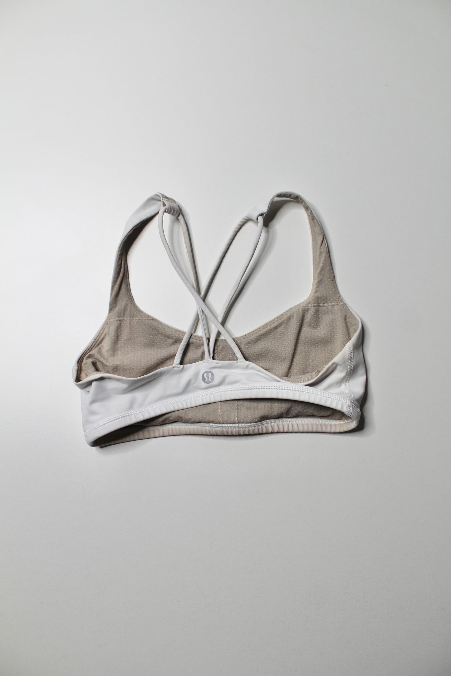 Lululemon white ‘free to be’ bra, size 4 (sale: was $25)