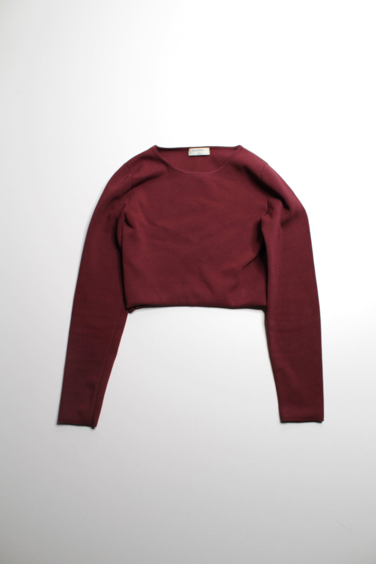 Aritzia Babaton maroon sculpt knit forefront long sleeve, size medium