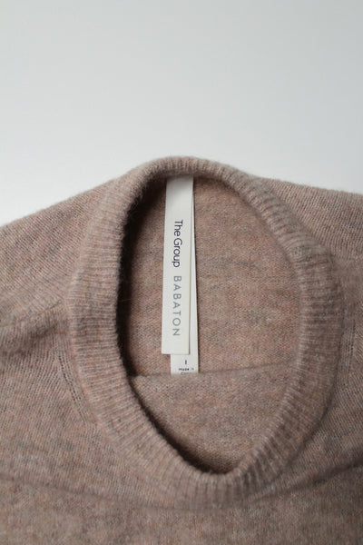 Aritzia Babaton The Group light pink fuzzy sweater, size 1 (size small, oversized fit) (price reduced: was $36)