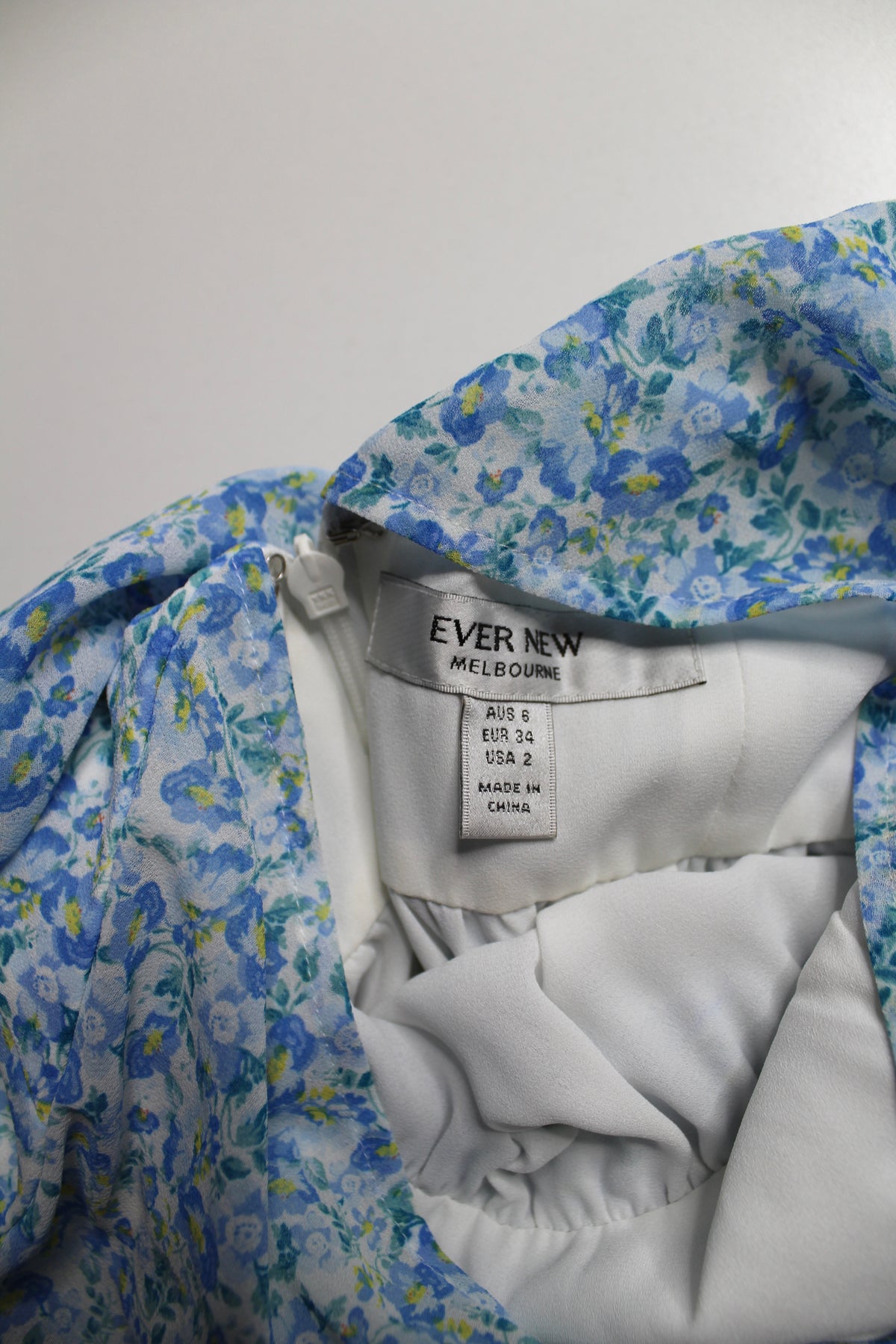 Evernew floral babydoll dress, size 2 (size small)