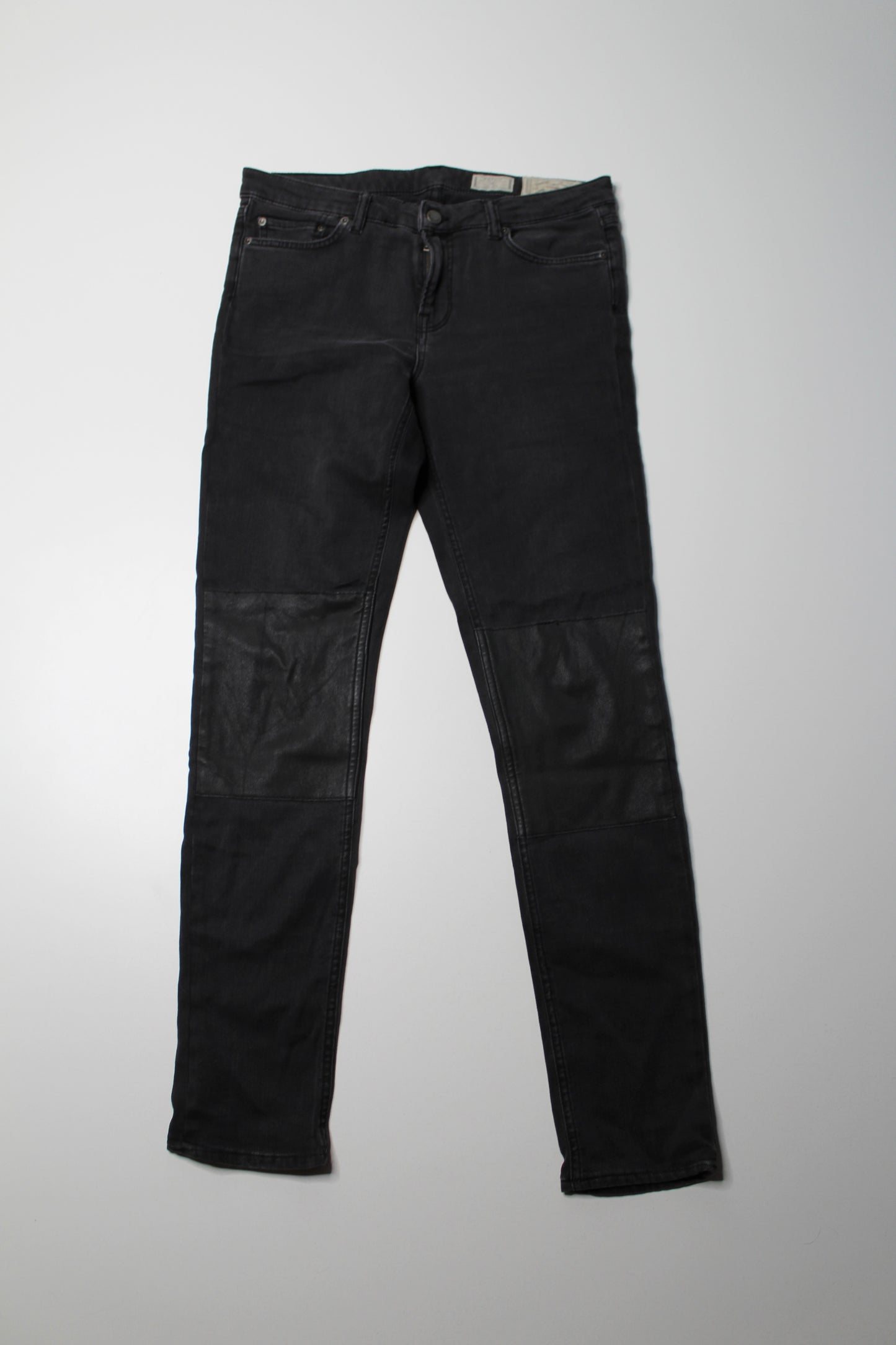 All Saints black wash ‘low rise ‘skinny fit patch’ jeans, size 31 (sale: was $40)