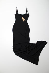 Skims ribbed long lounge slip dress, size xs *new with tags