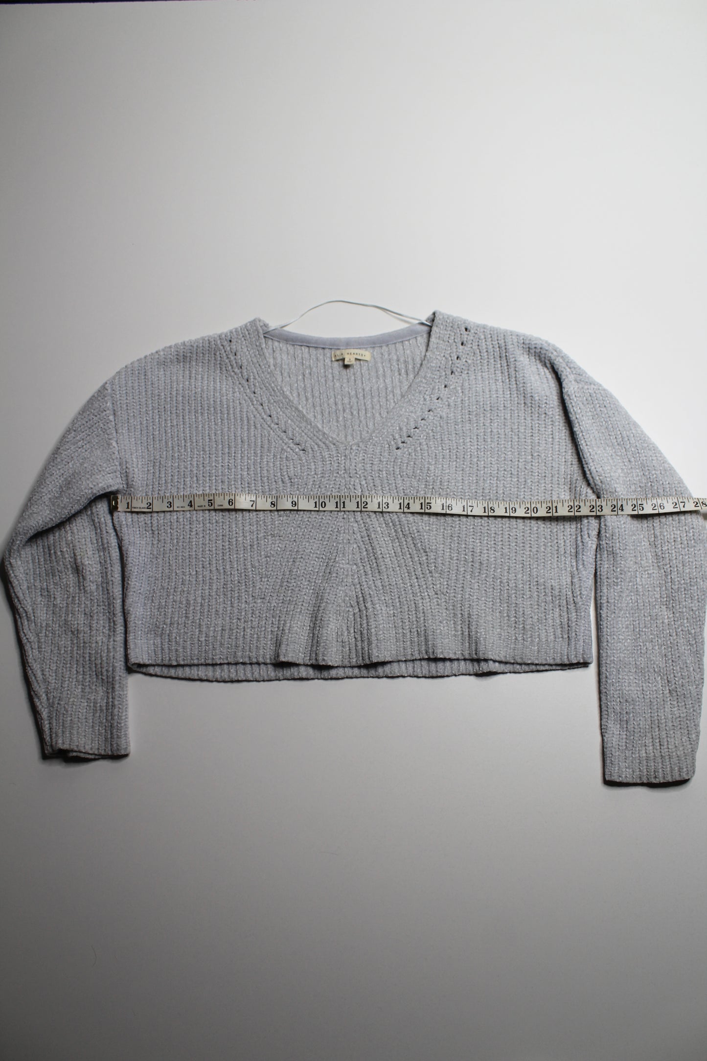 V neck knit sweater, size small (loose fit)