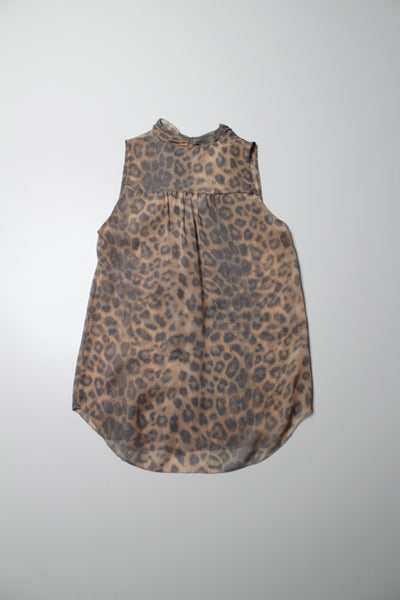 Aritzia Babaton leopard sleeveless blouse tank, size xxs (flowy fit)