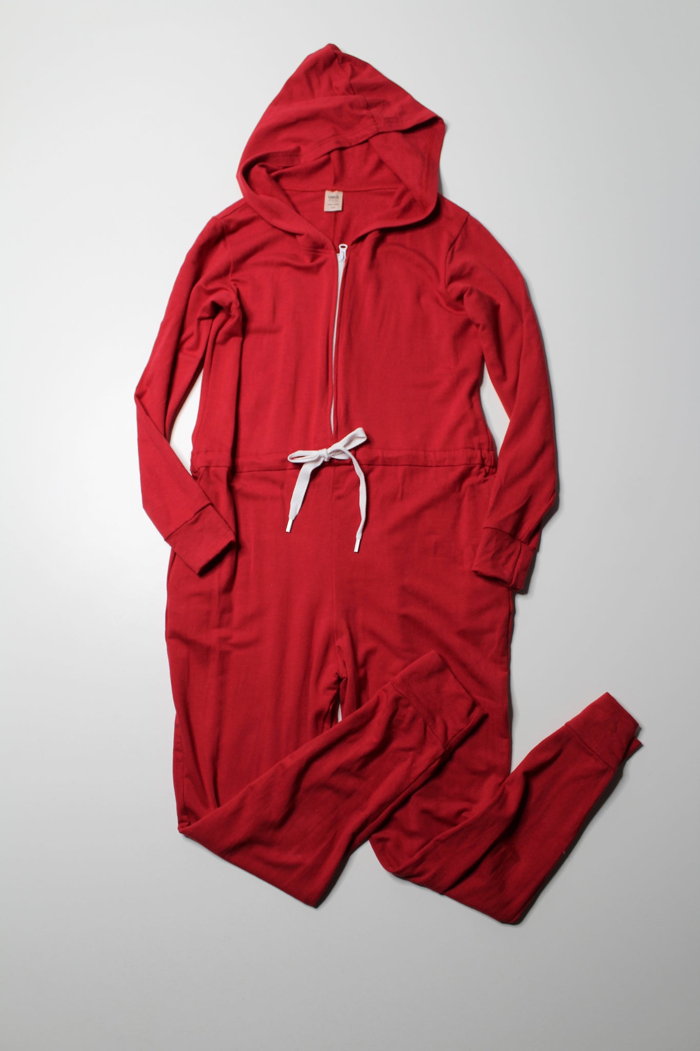 Smash + Tess x Jillian Harris red ‘harris’ hoodie romper, size small