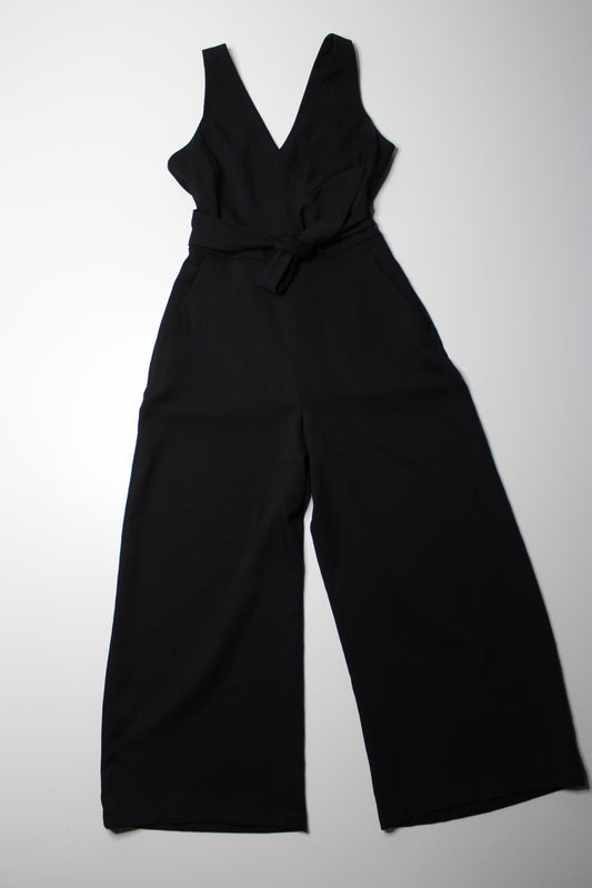 Aritzia wilfred black ‘ecoulement’ wide leg jumpsuit, size 8 (medium)