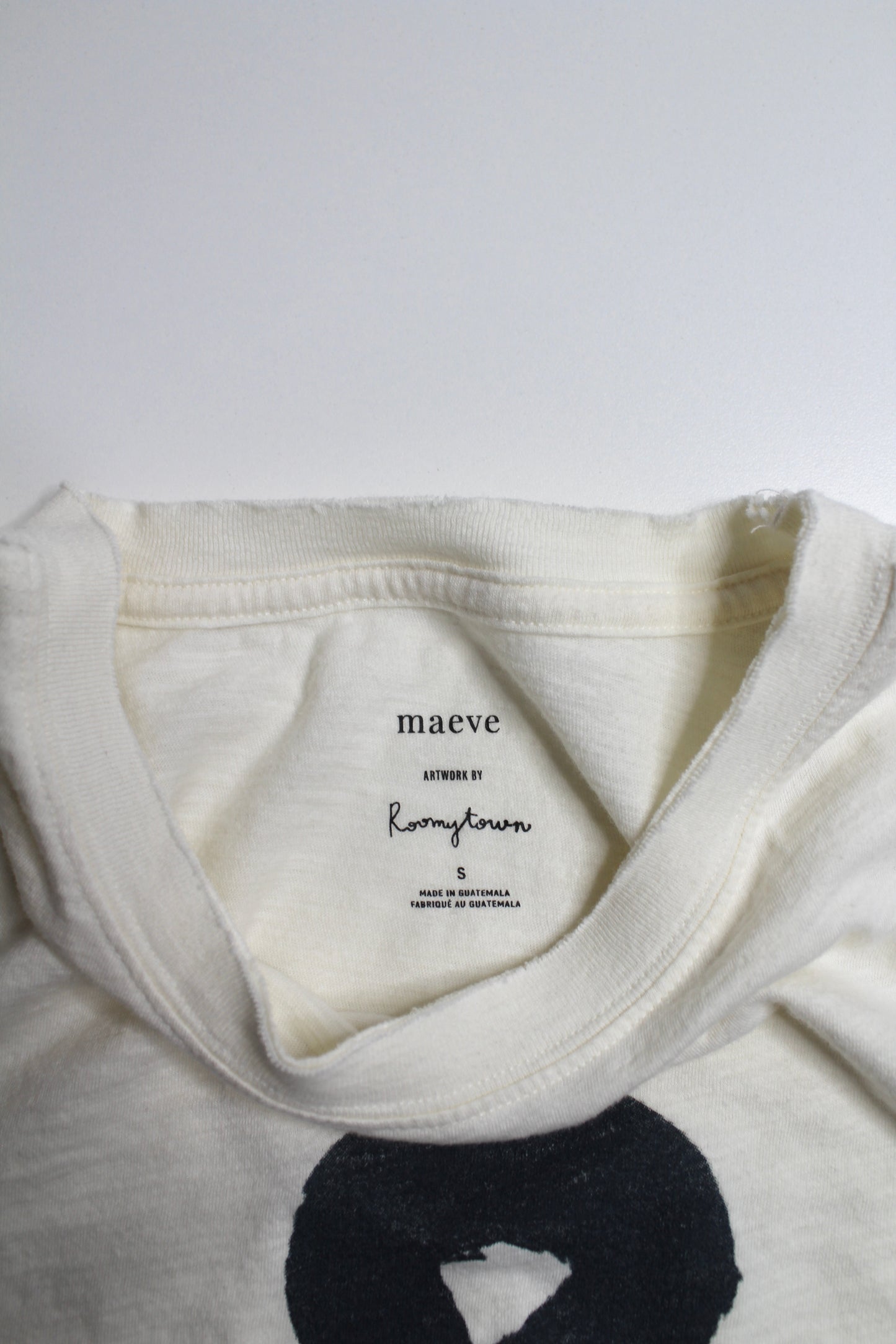 Anthropologie Pilcro ivory ‘you & me’ graphic t shirt, size small (sale: was $25)