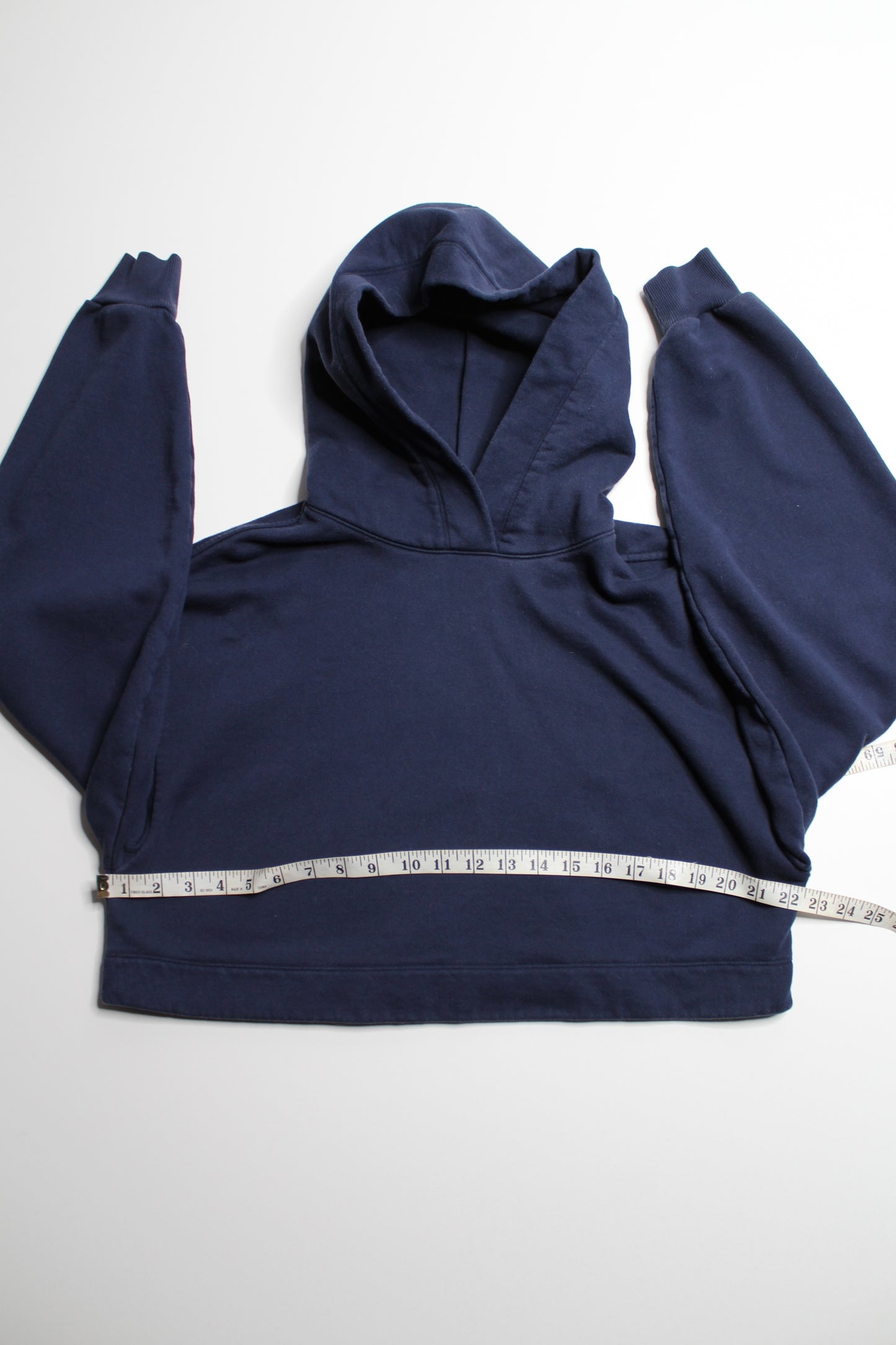 Alo Yoga navy cropped hoodie, no size. Fits like medium (sale: was $68)