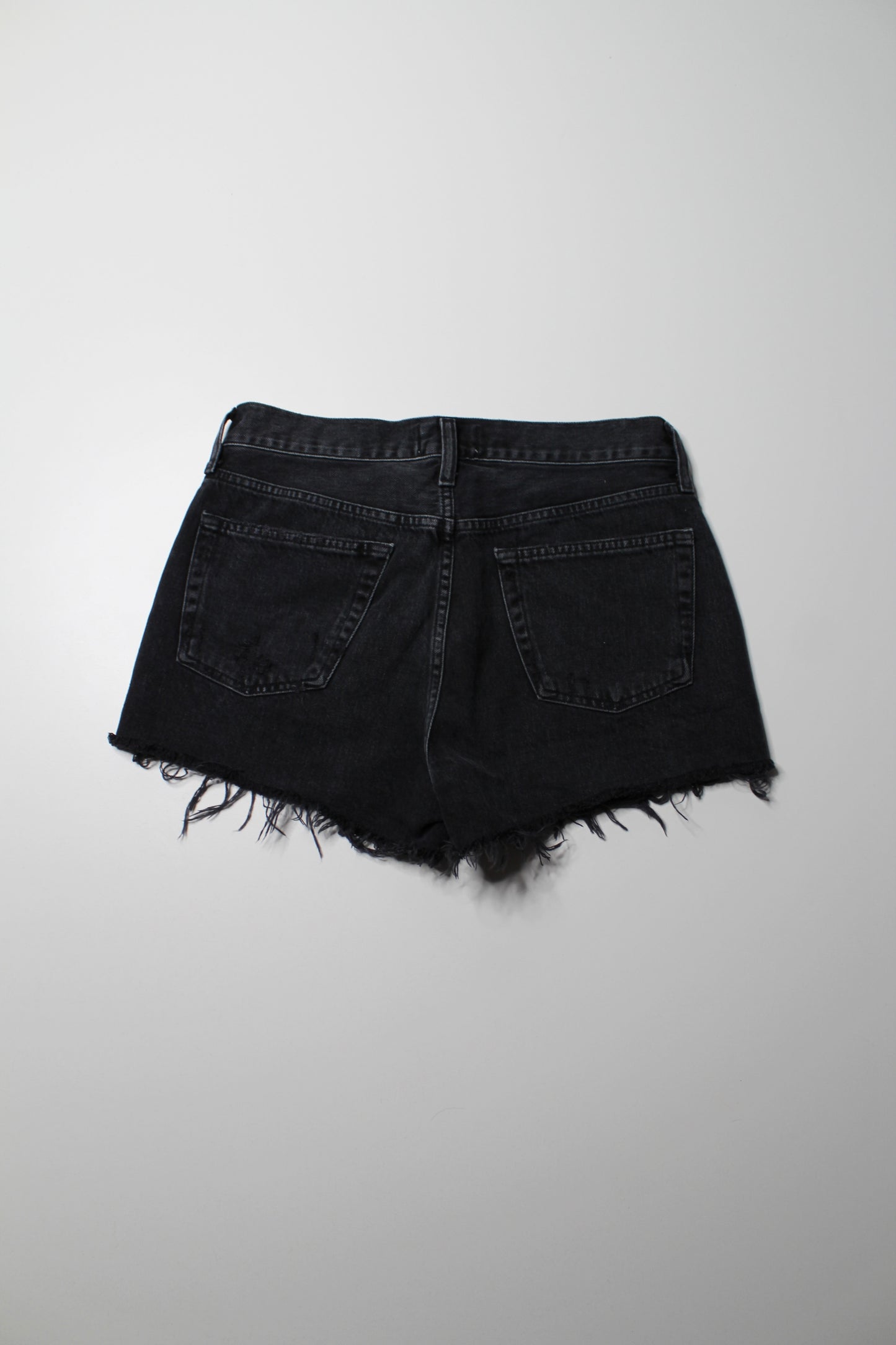 AGOLDE black wash high rise cut off ‘parker’ jean shorts, size 27 (price reduced: was $78)