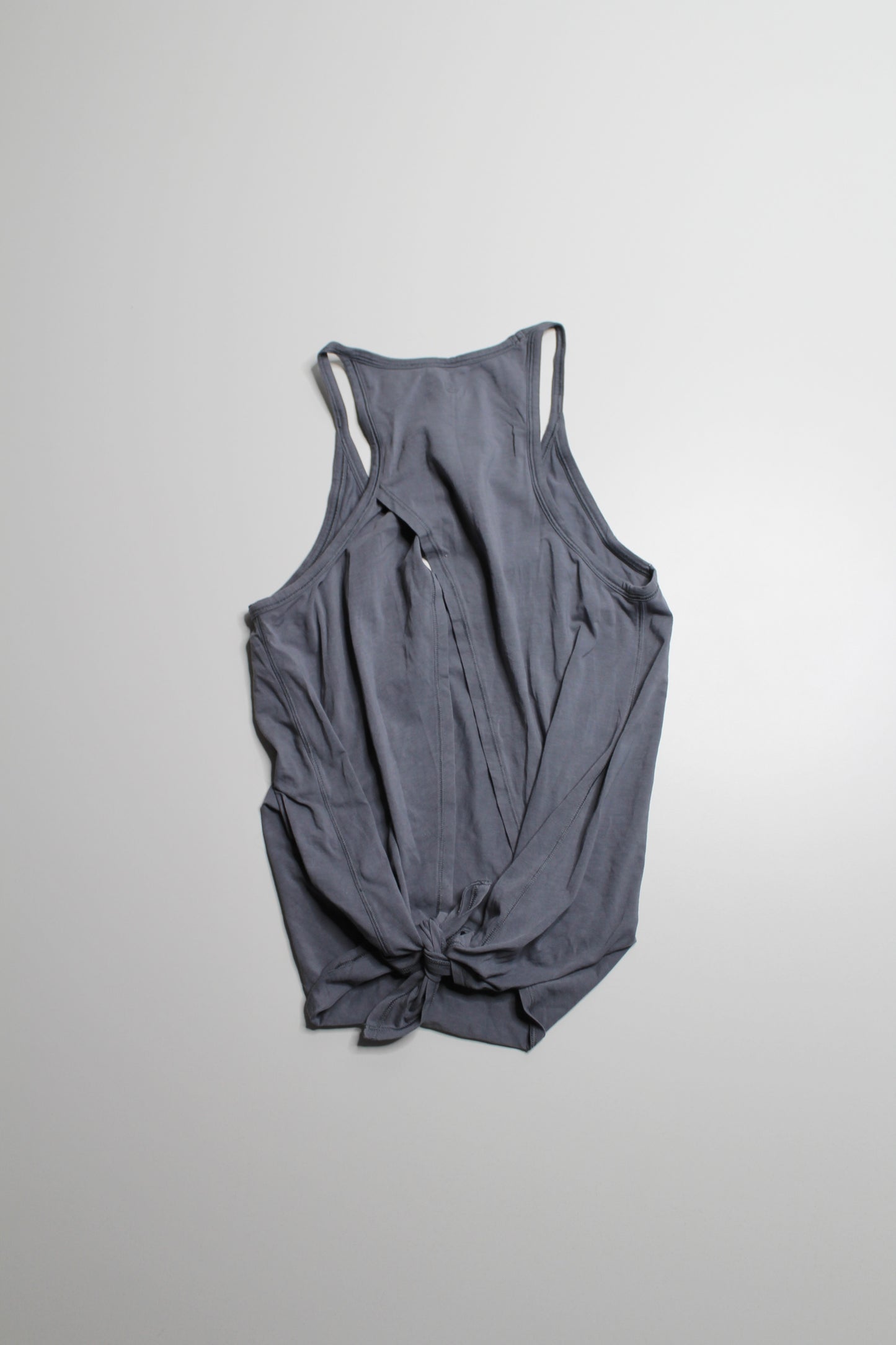 Lululemon grey tie back tank, size 4 (fits 4/6) (was $25)