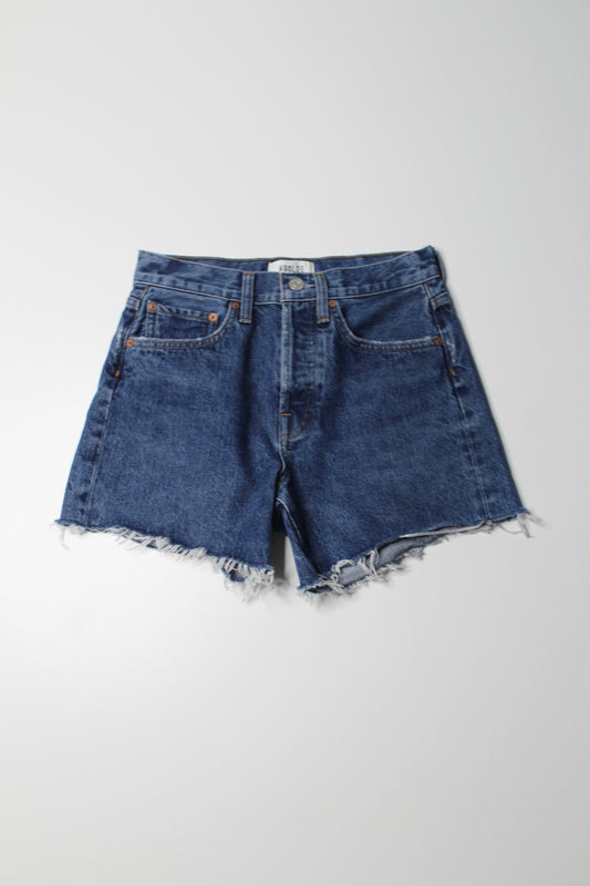 AGOLDE hi-rise cut off jean shorts, size 23 (relaxed fit) (loose fit)