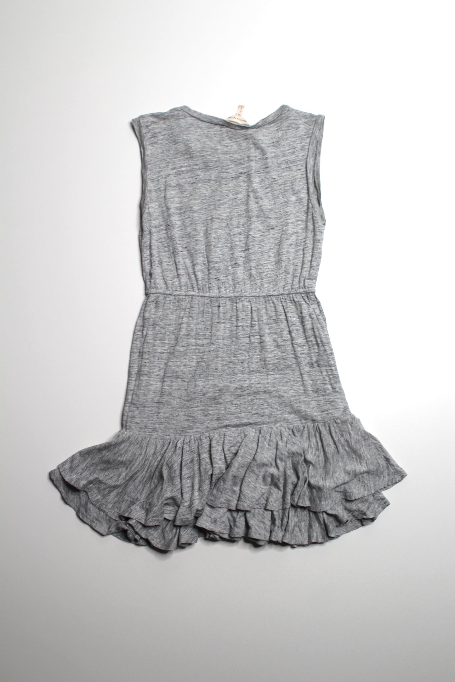 Rebecca Taylor grey jersey ruffle tiered tank dress, size xsmall