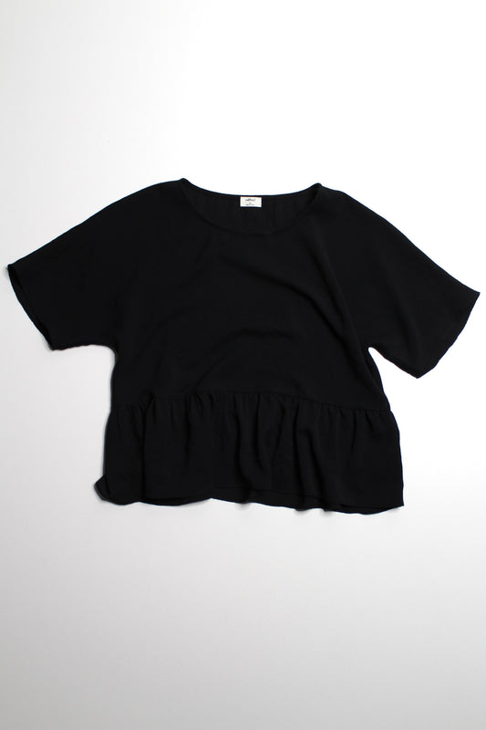Aritzia wilfred short sleeve peplum blouse, size xsmall (oversized fit)