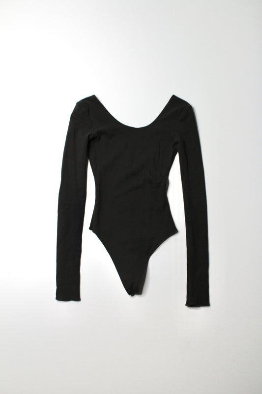 Aritzia Wilfred Free black long sleeve bodysuit, size xxs