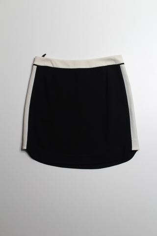 Aritzia babaton black/cream tyler mini skirt, size 0