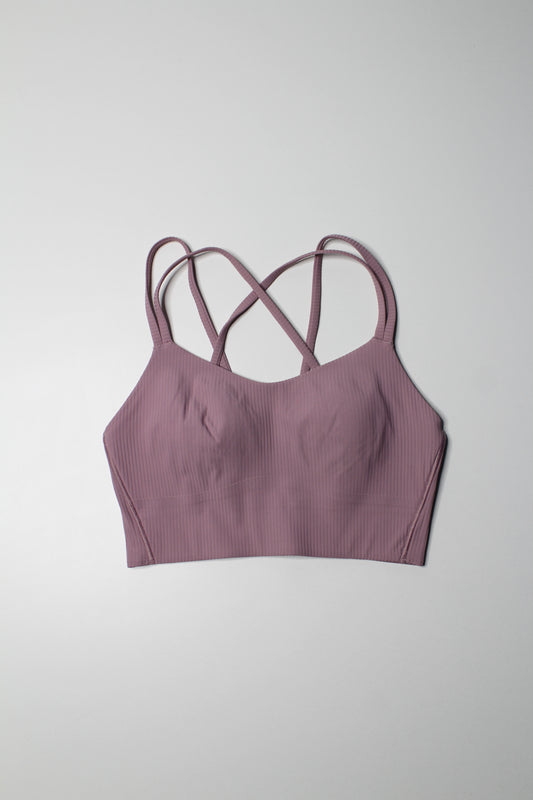 Lululemon lavender lux ribbed ‘like a cloud’ bra. No size. Fits like 4 (or size xs) *long line