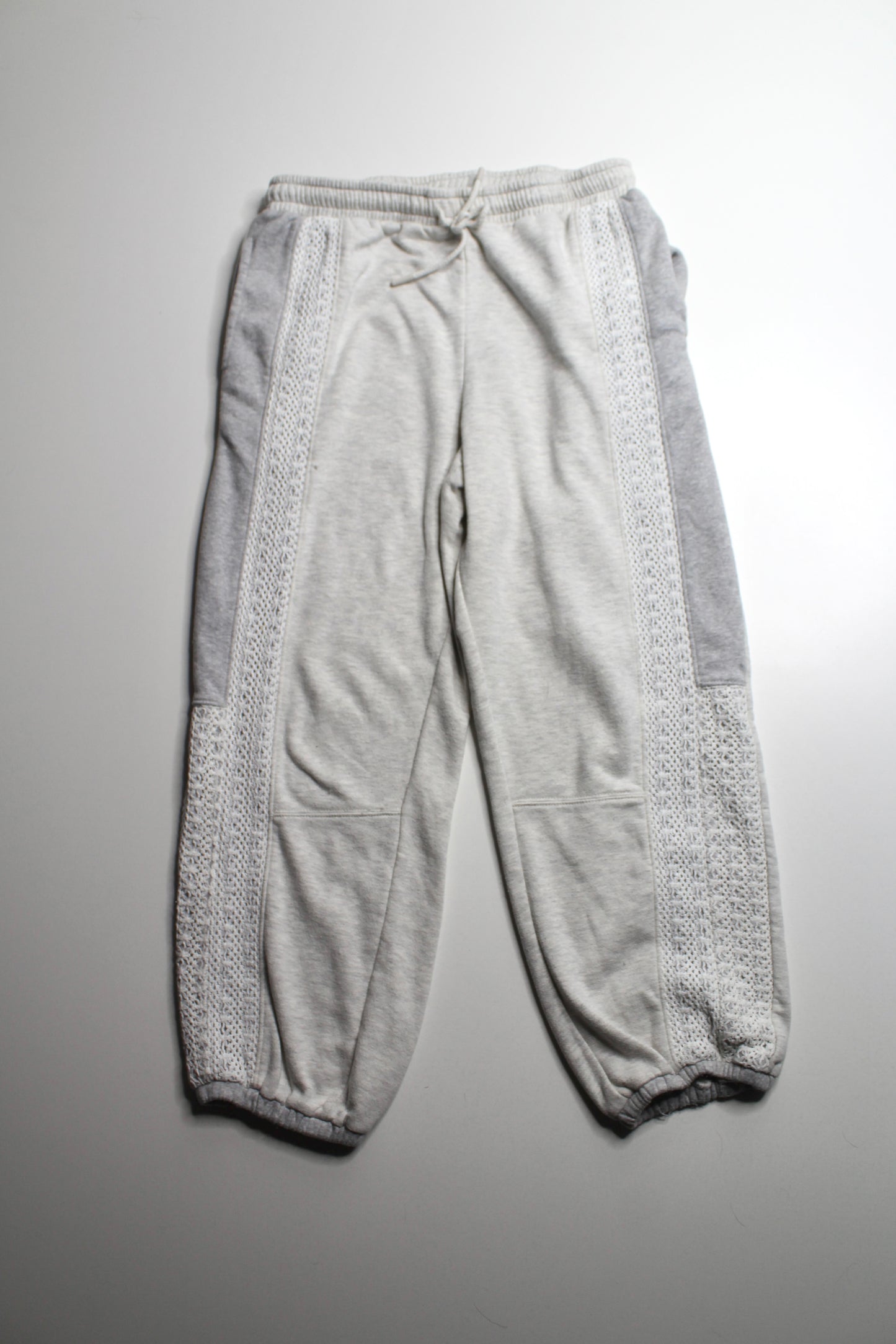 Anthropological Practice lace inset grey jogger sweatpant, size medium (oversized) *matching sweatshirt available