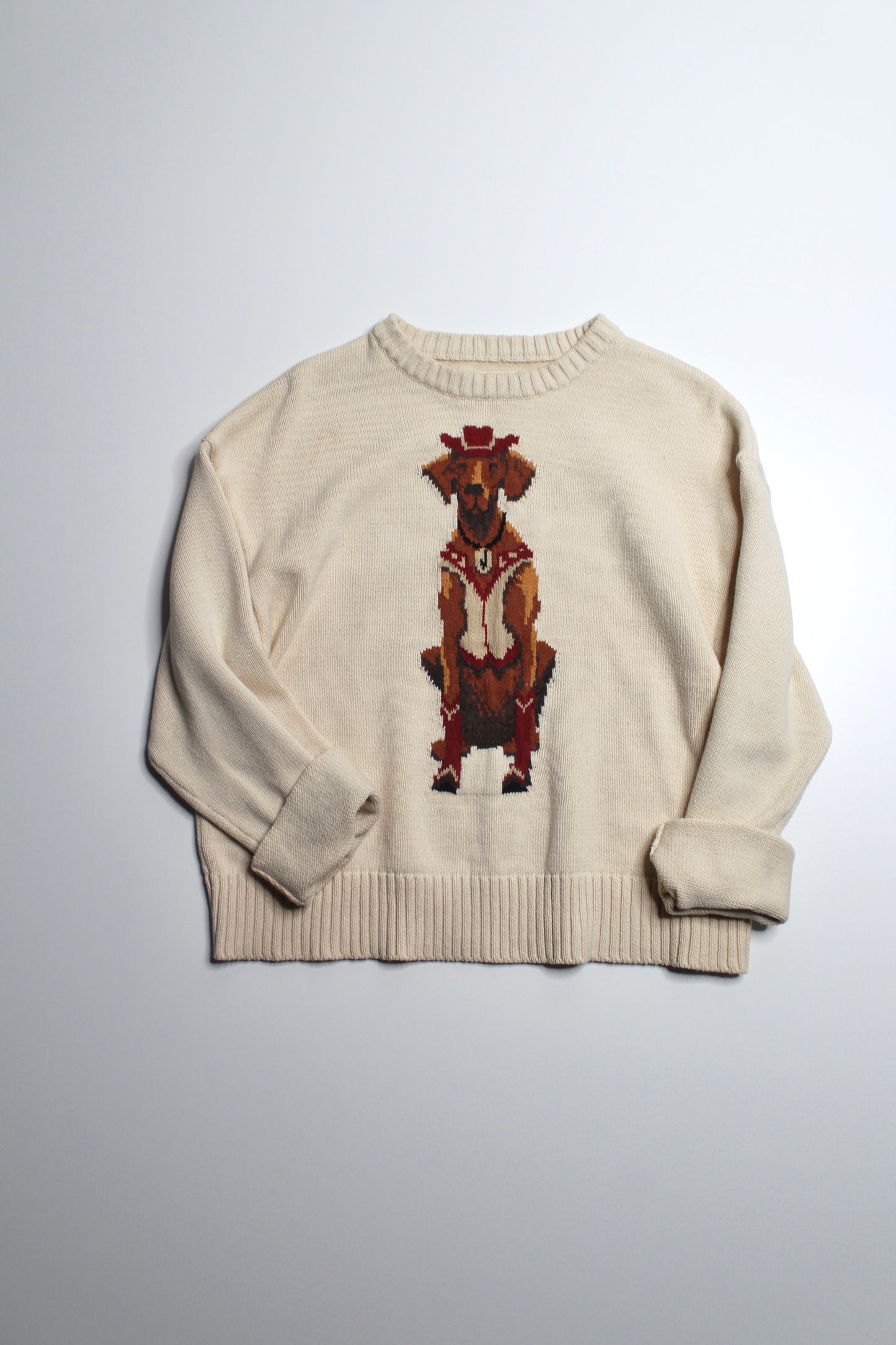 Anthropologie Porridge jolene western dog cowboy sweater, size small (loose fit) (sale: was $78)