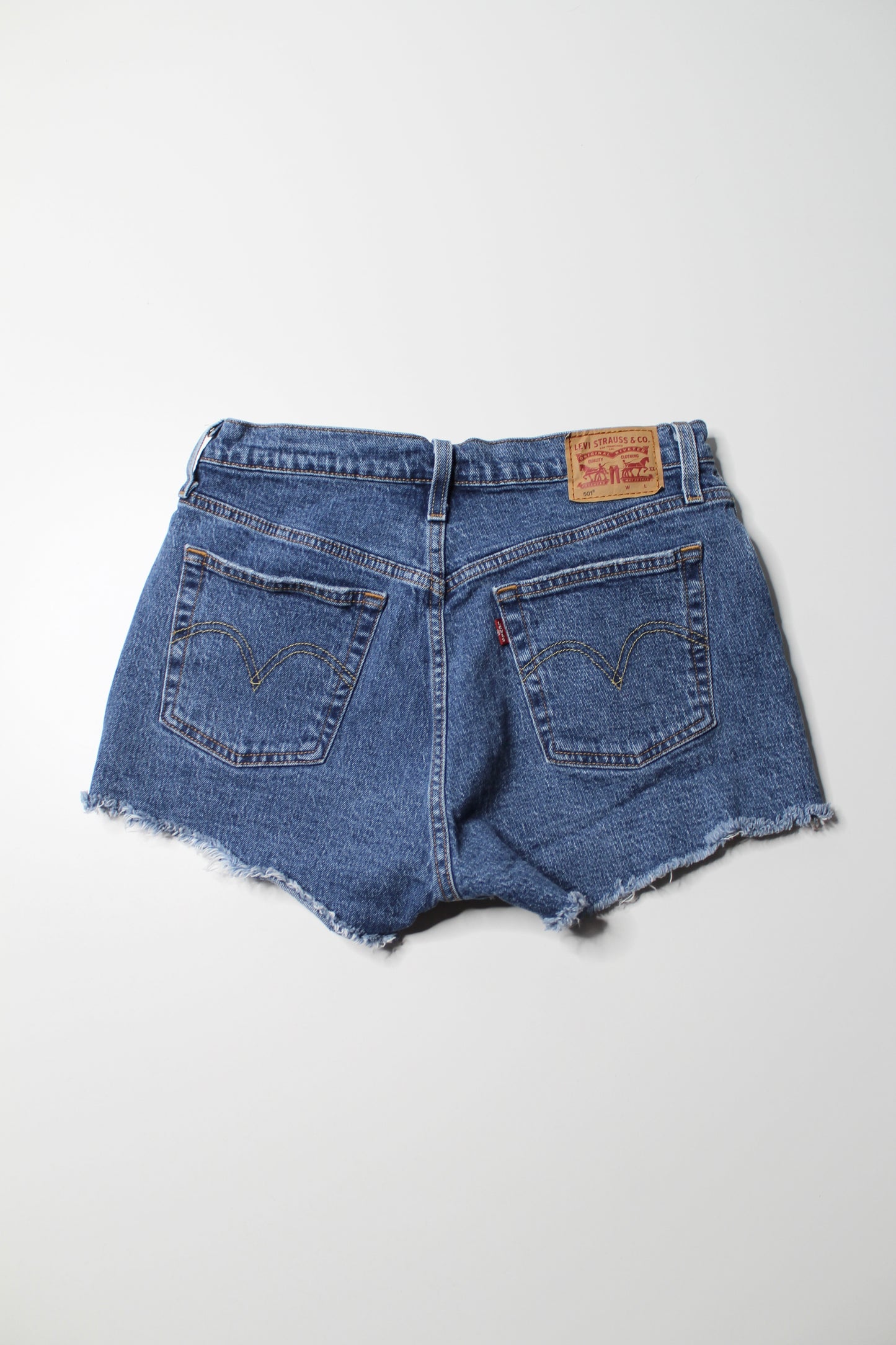 Levi's high rise cut off jean shorts, size 29