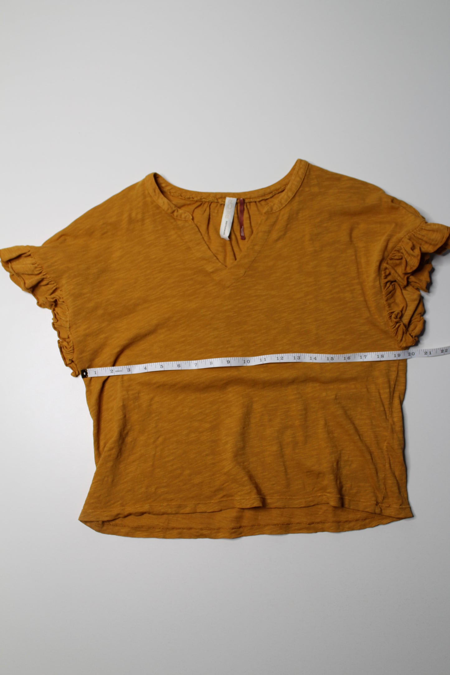 Anthropologie Pilcro ruffle short sleeve t shirt, size xs (loose fit) (additional 50% off)