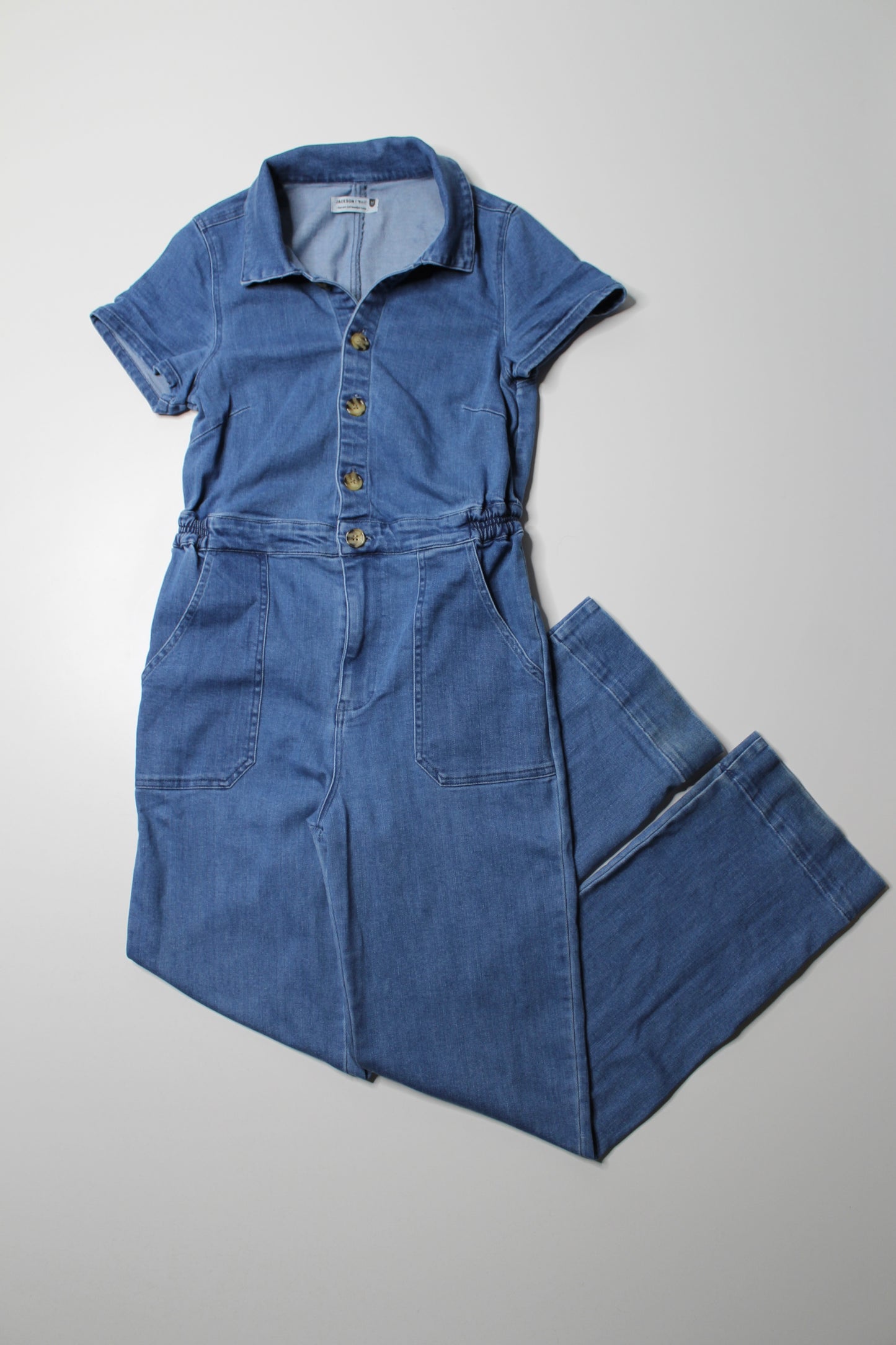 Jackson Rowe straight leg ‘chalet’ denim jumpsuit, size medium (additional 20% off)