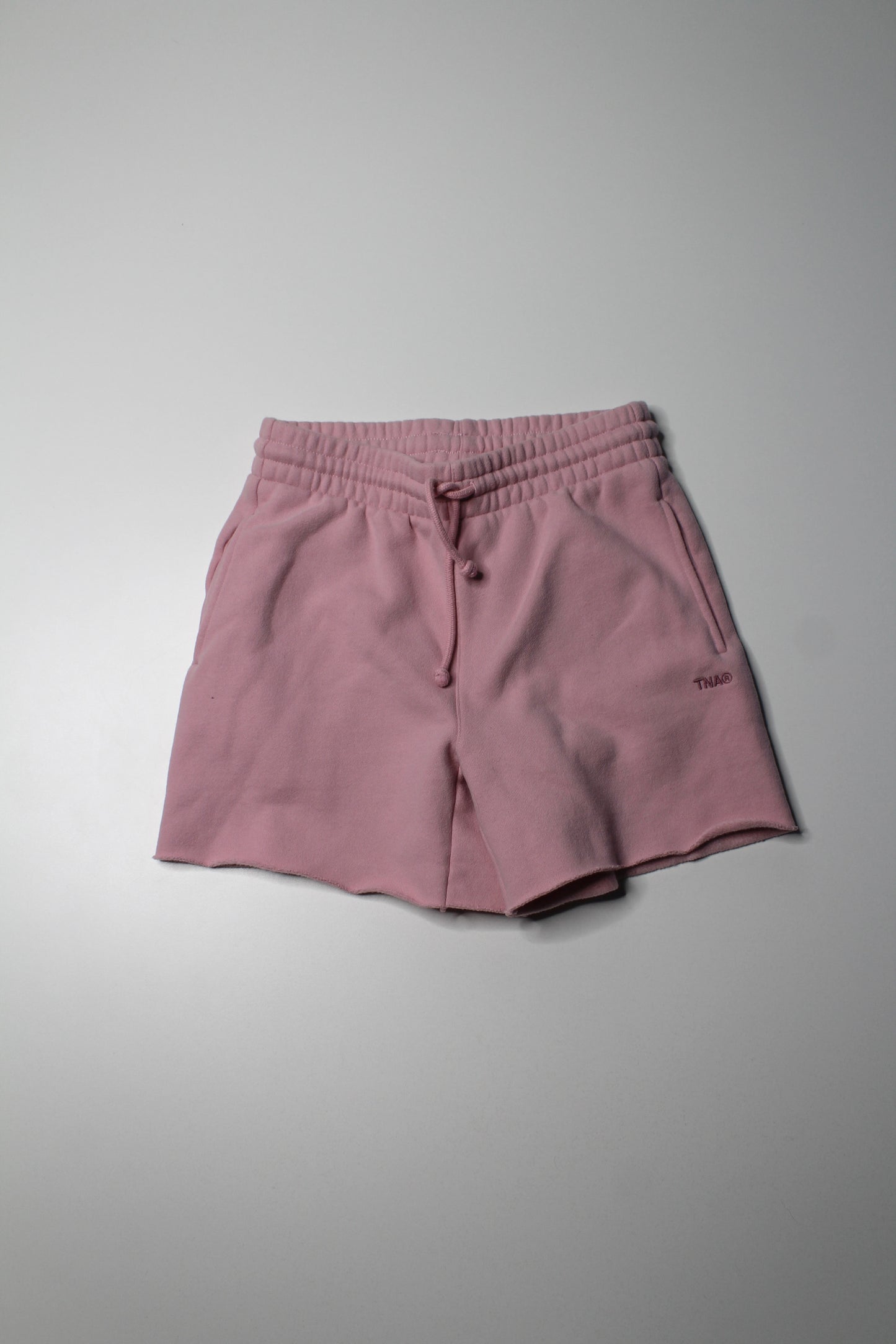 Aritzia TNA pink ‘cozy sweat fleece’ shorts, size xs