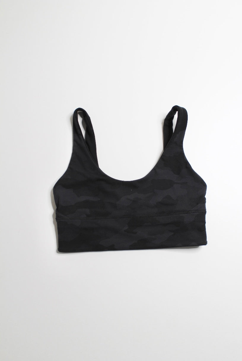 Lululemon reversible black/heritage camo ‘align’ reversible bra, size 6 *new without tags