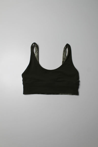 Lululemon diamond dye light sage medium olive / dark olive ‘align’ bra, size 8 *reversible