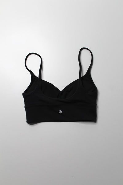 Lululemon black ‘align’ sweetheart bra, size 4