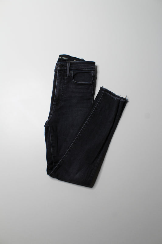 Aritzia Denim Forum black wash ‘Lola’ high rise skinny crop jeans, size 25