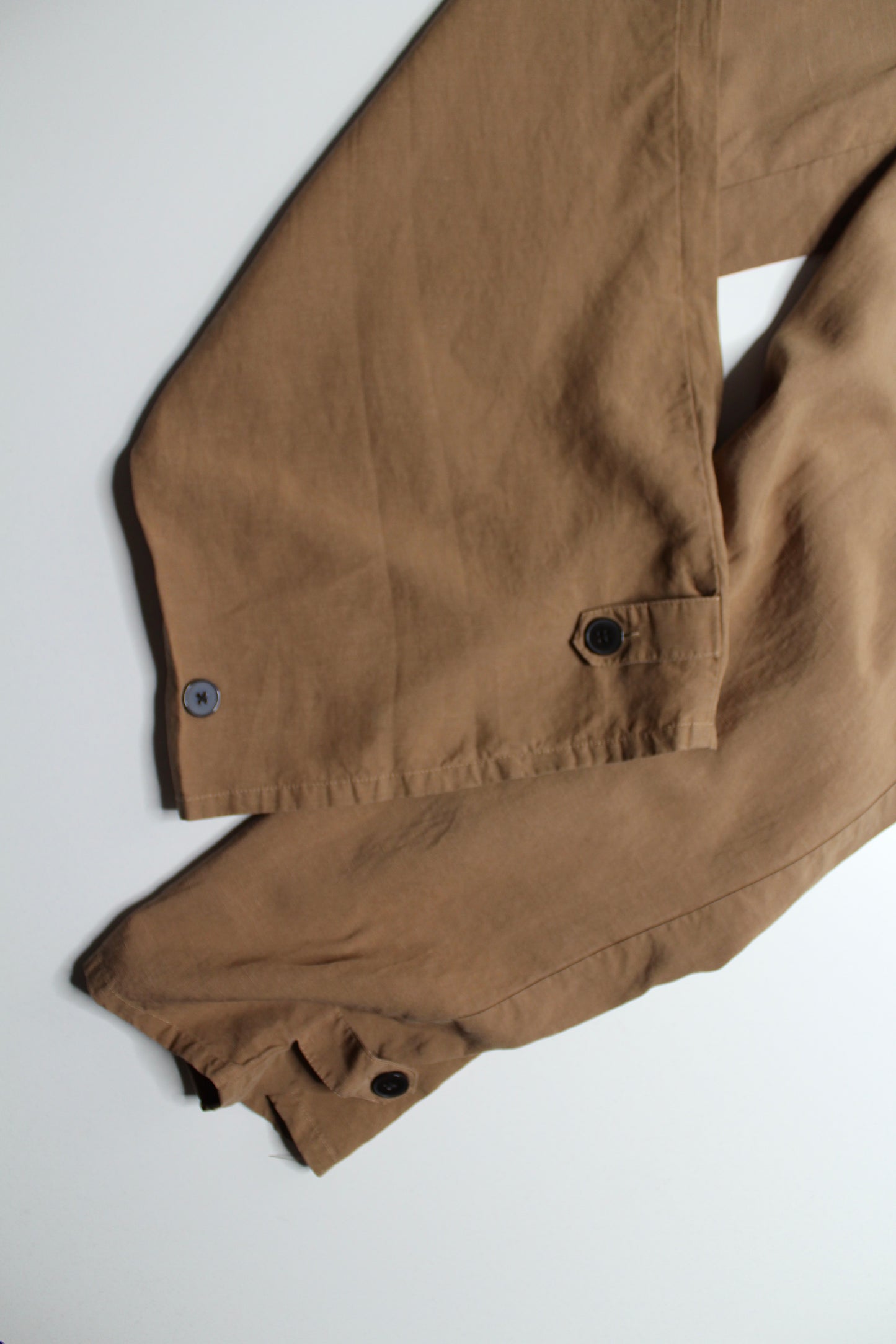 Frank And Oak brown wide leg tencel/linen pant, size 4