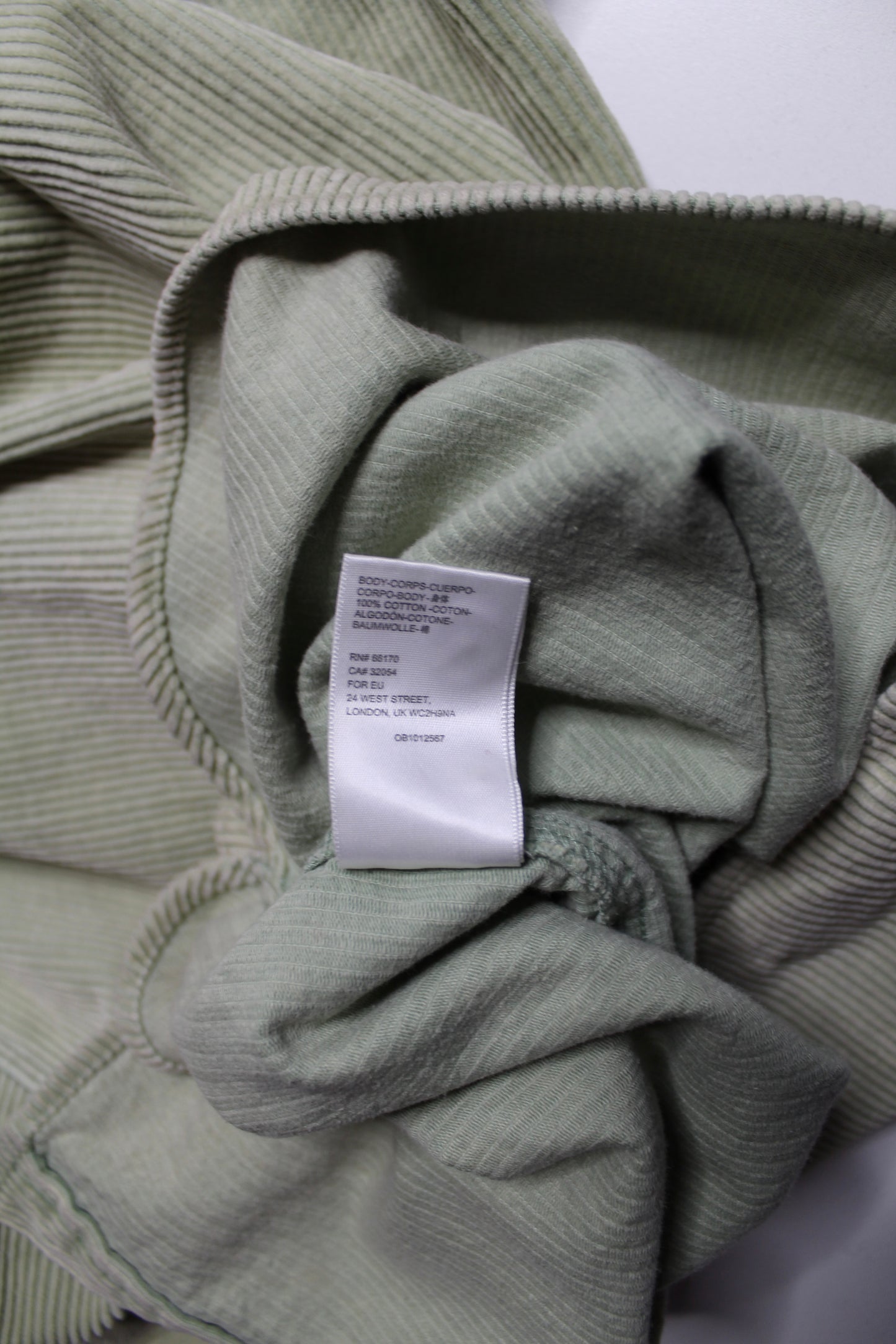 Urban Outfitters light lime green corduroy shacket, size medium (loose fit) (additional 20% off)